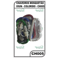 CHAVEIROS MOSQUETÃO 05UN - COLORIDO - CH005