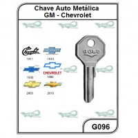 Chave Auto Metálica GM Chevrolet G 096 - G096 -PACOTE COM 5 UNIDADES