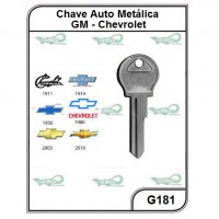 Chave Auto Metálica GM Opalla G 181 - G181 - PACOTE COM 5 UNIDADES