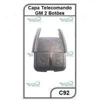 Capa Telecomando GM Astra, Corsa, Vectra, Zafira, S10 2 Botões - C92
