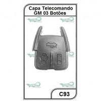 Capa Telecomando GM Astra, Corsa, Vectra, Zafira, S10 3 Botões - C93