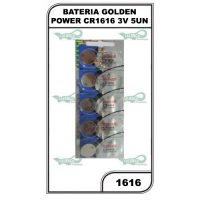 BATERIA GOLDEN POWER CR1616 3V 5UN - 1616