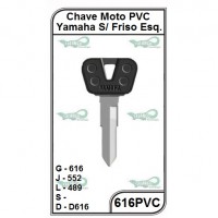 Chave Moto PVC Yamaha S/ Friso Esquerdo G 616 - 616PVC - PACOTE COM 5 UNIDADES